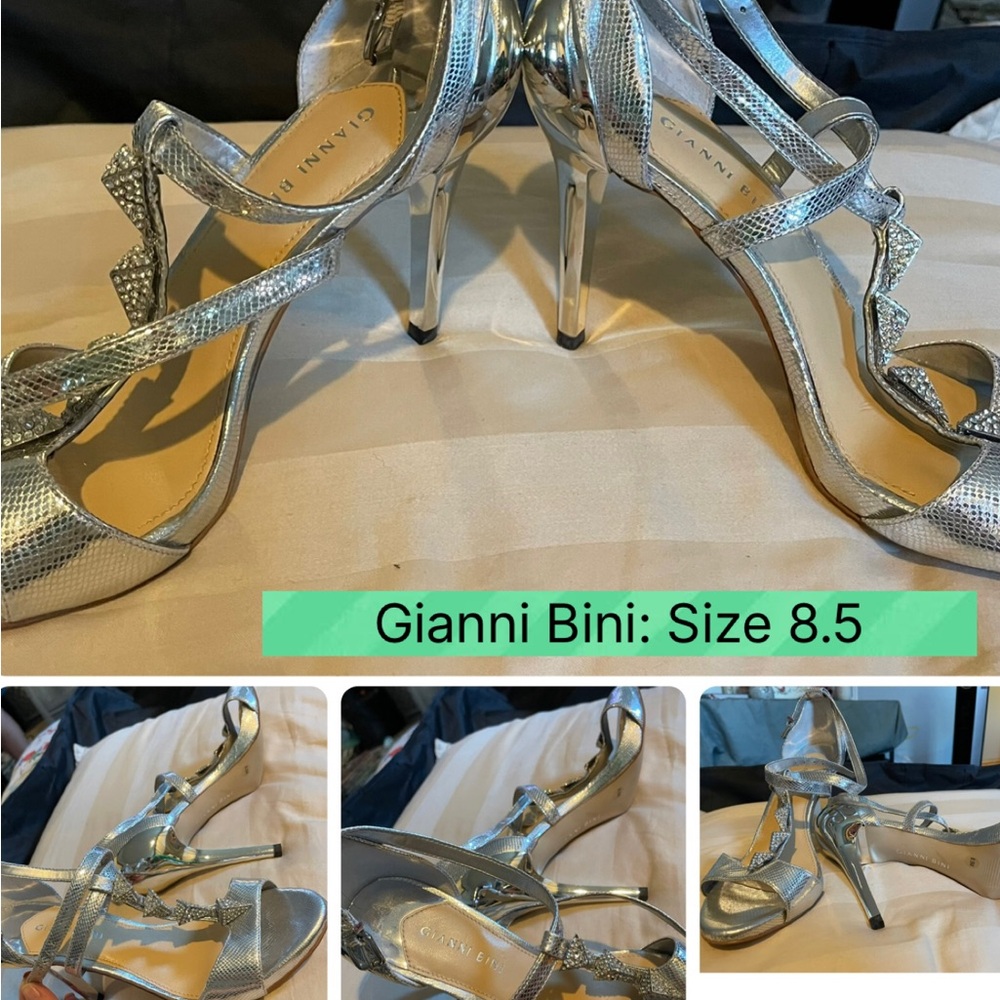 Gianni Bini glitter silver ankle